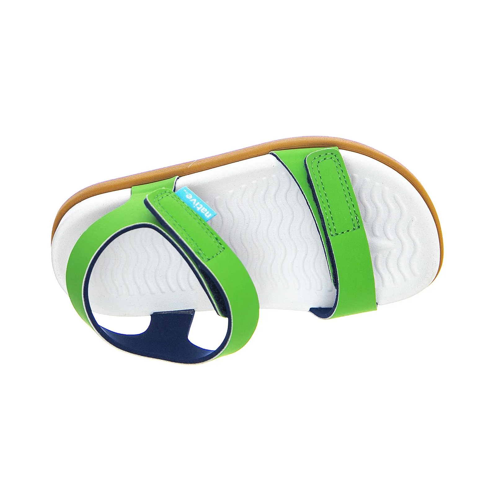 Charley Child Sandals - Green / White / Brown - Kids Green / Multicolor Sandals NATIVE - Image 6