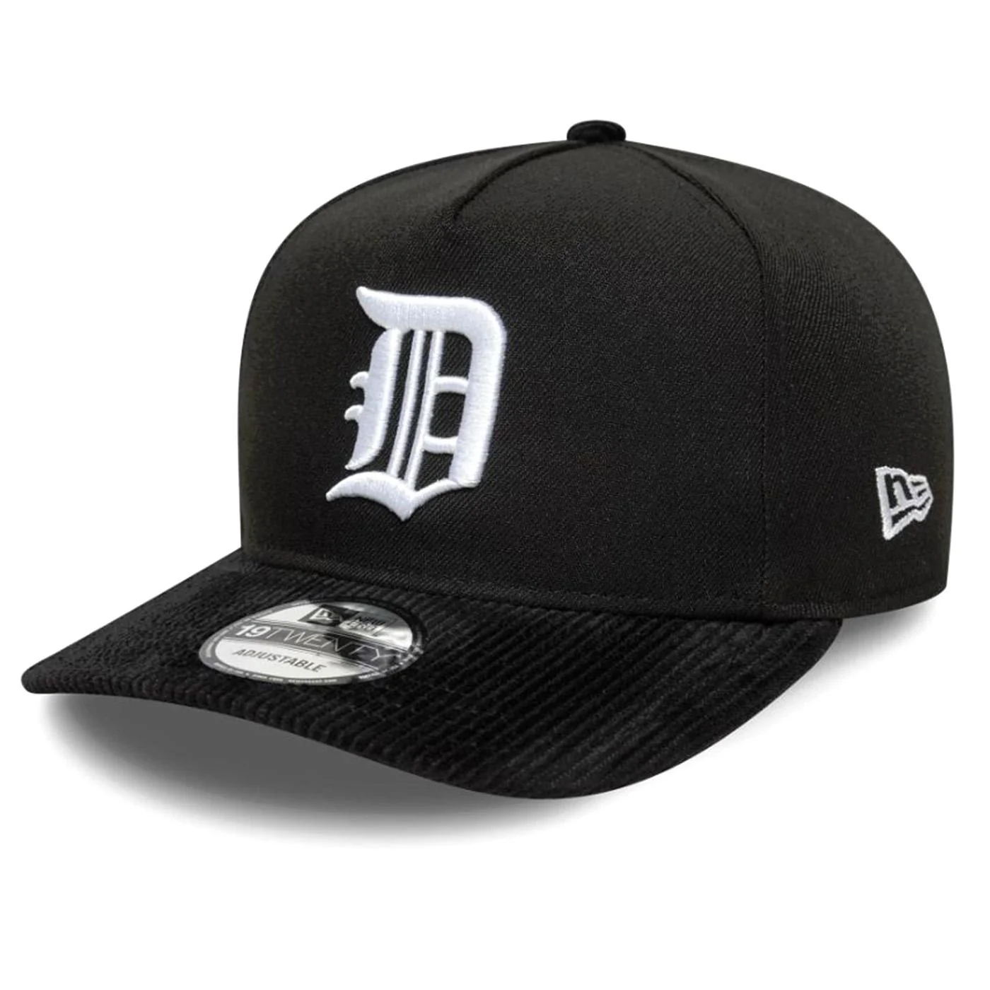 Coops Cord 19Twenty Detroit Tigers Black - Black Visor Cap NEW ERA ACCESSORIES