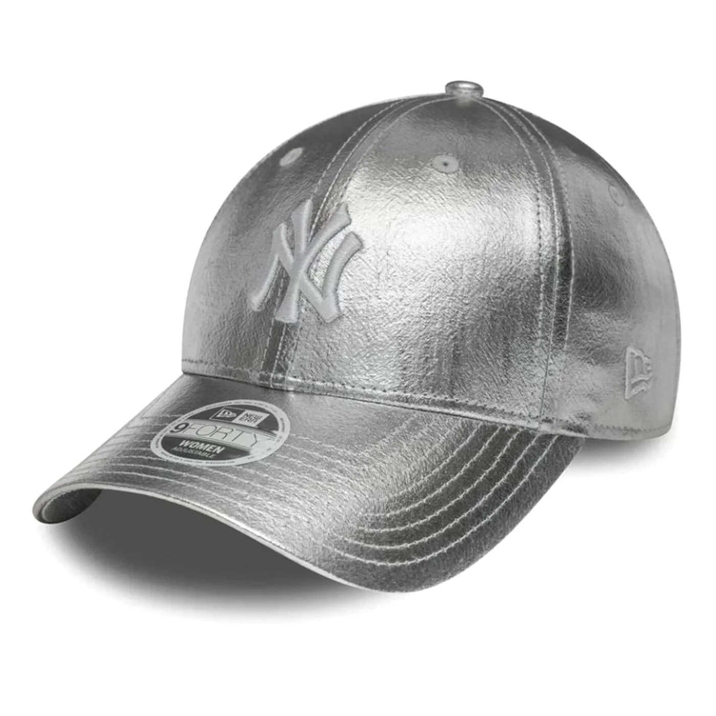 Female Metallic 9FORTY® New York Yankees Silver - Silver Visor Cap NEW ERA ACCESSORIES