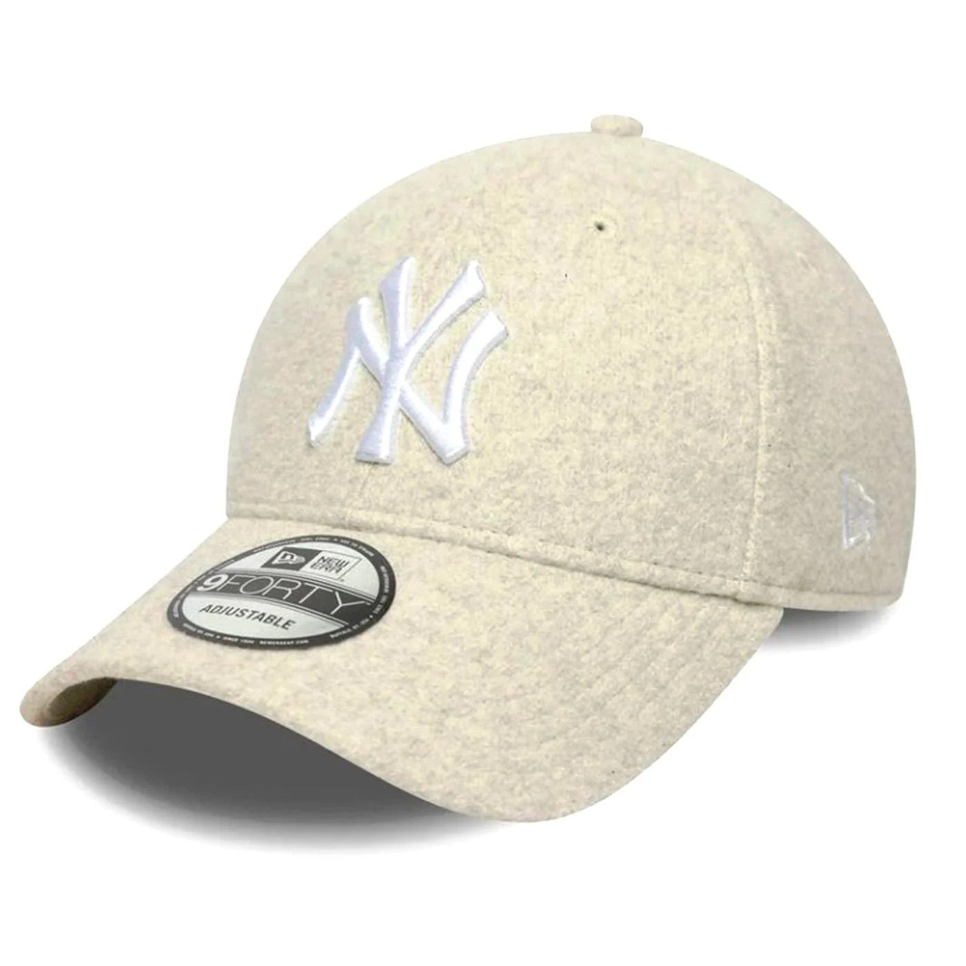 Melton Wool 9FORTY® New York Yankees Stone / White - Men's Visor Cap Beige / White NEW ERA ACCESSORIES