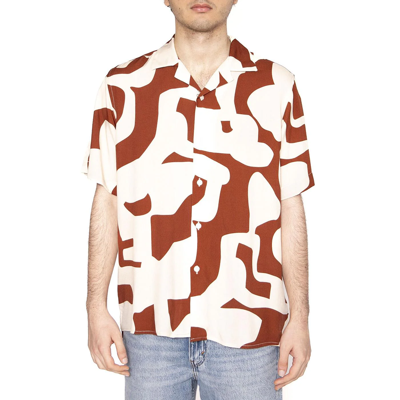Russet Puzzlotec Viscose Shirt - Image 2