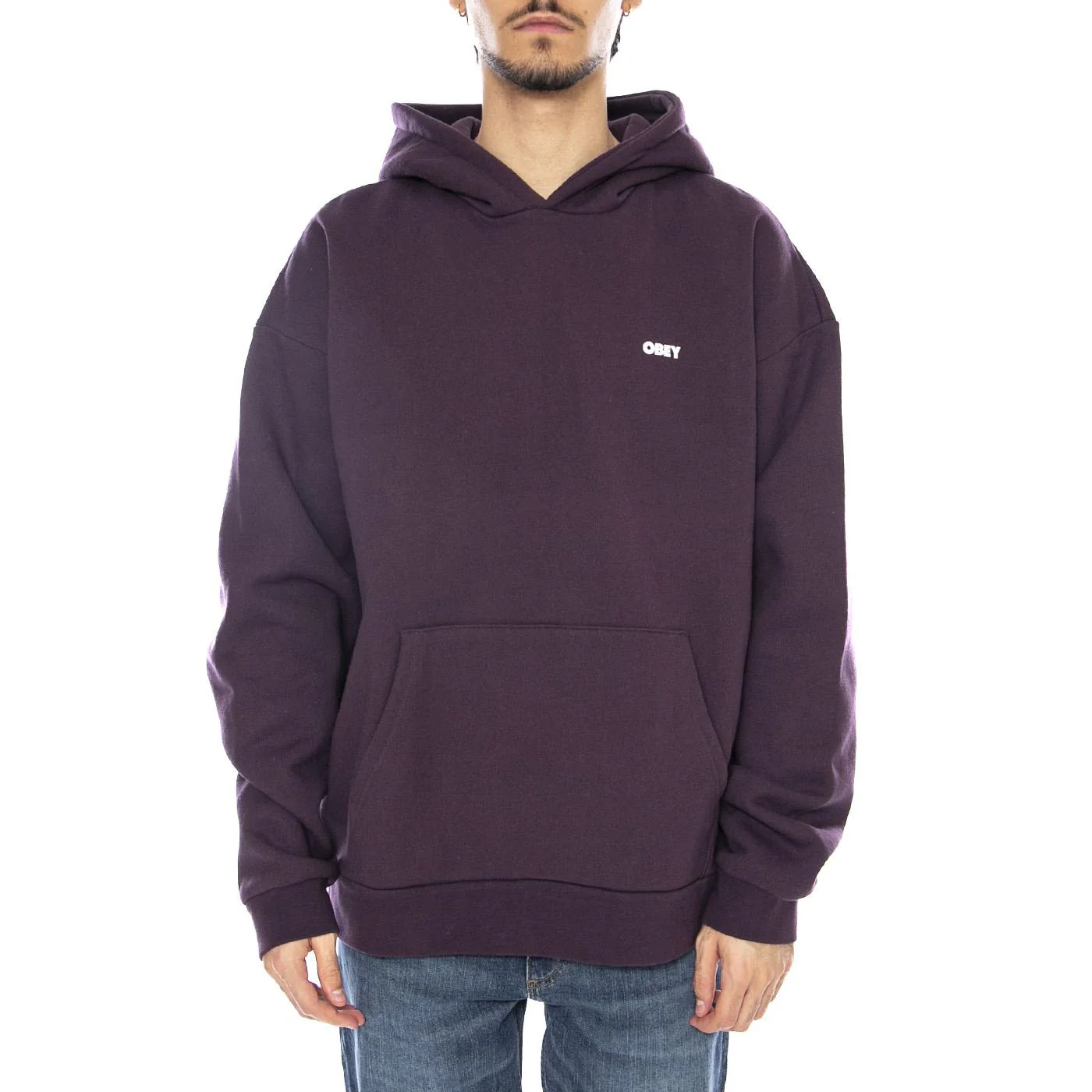 Bold Star Extra Heavy Hoof Fleece Plum Perfect - Men's Hoodie Purple Men OBEY - Image 2