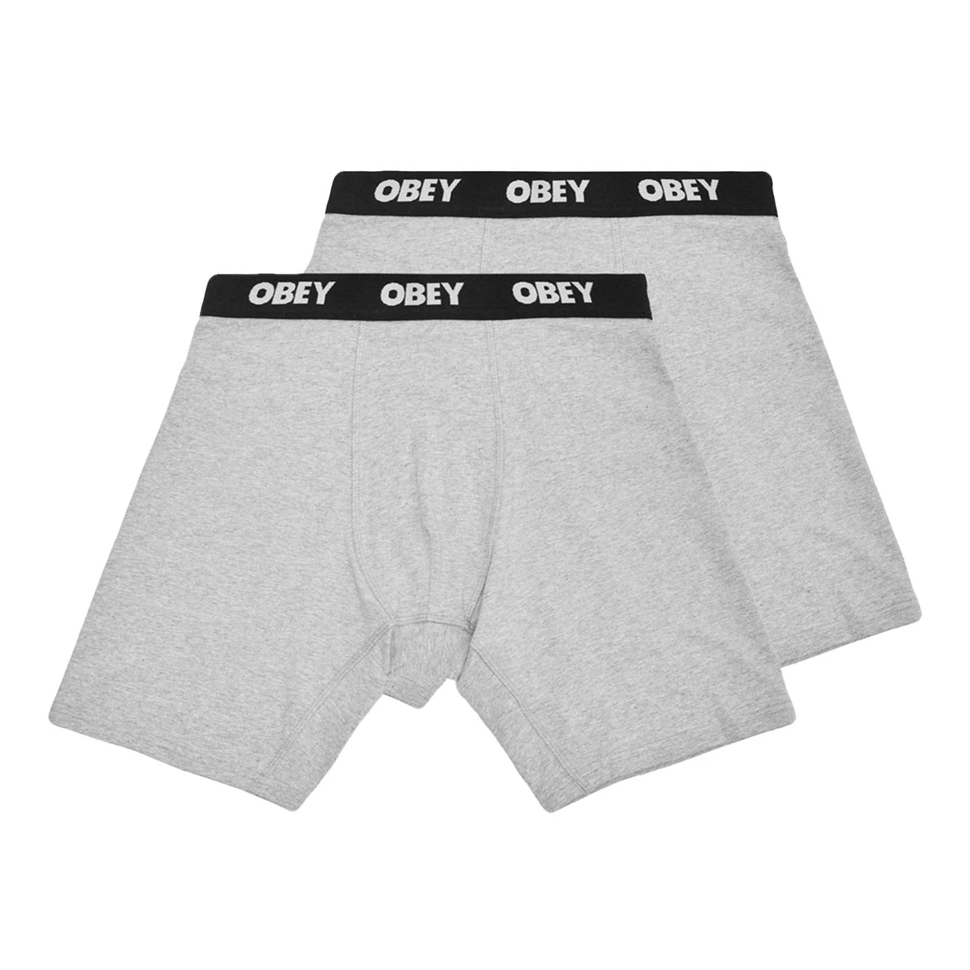 Established Work 2 Pack Boxers Ash Gray - Set of Two Gray Boxers for Men OBEY