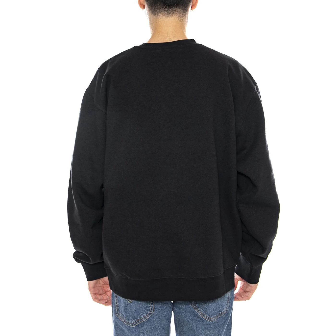 Established Works Bold Crew Black -- Black Men's Crewneck Sweatshirt OBEY - Image 3