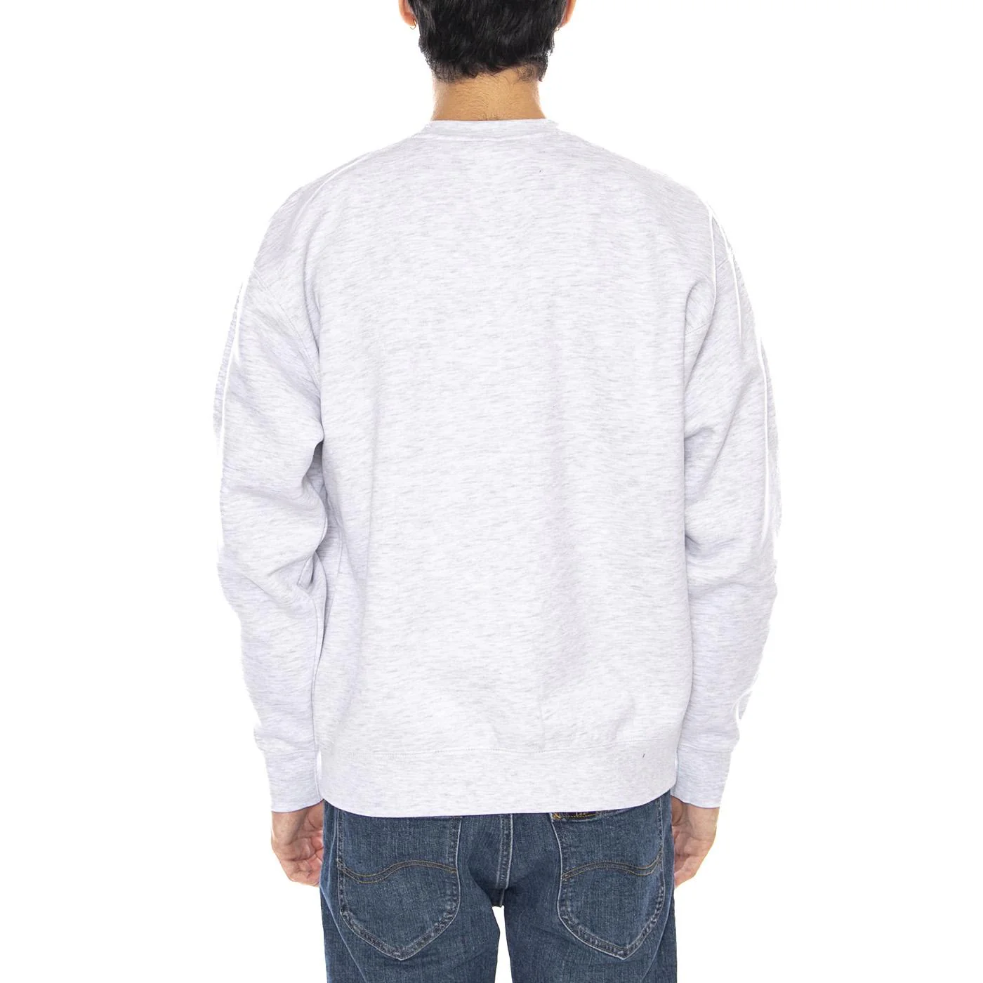 Established Works Bold Crew II Fleece Light Grey - Men's Crewneck Sweatshirt Grey Men OBEY - Image 3