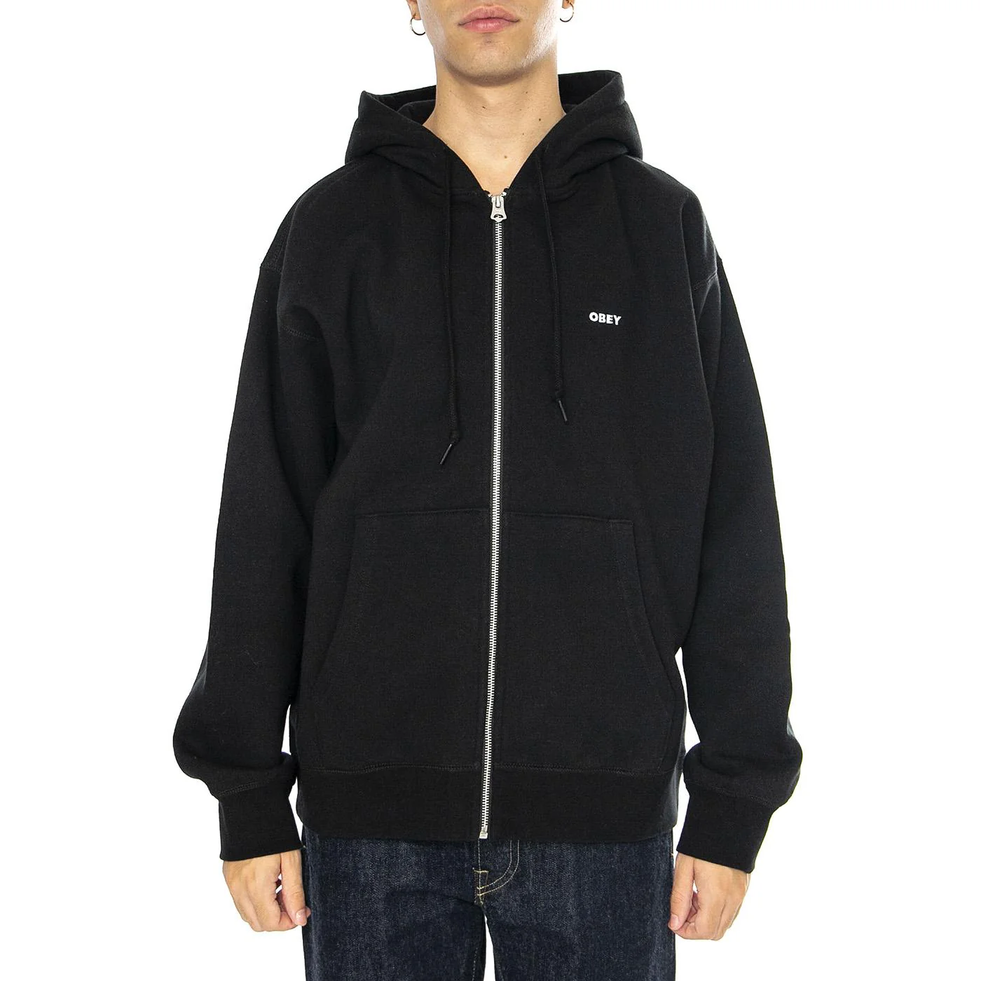 Established Works Bold Zip Hood II Fleece Black - Image 2