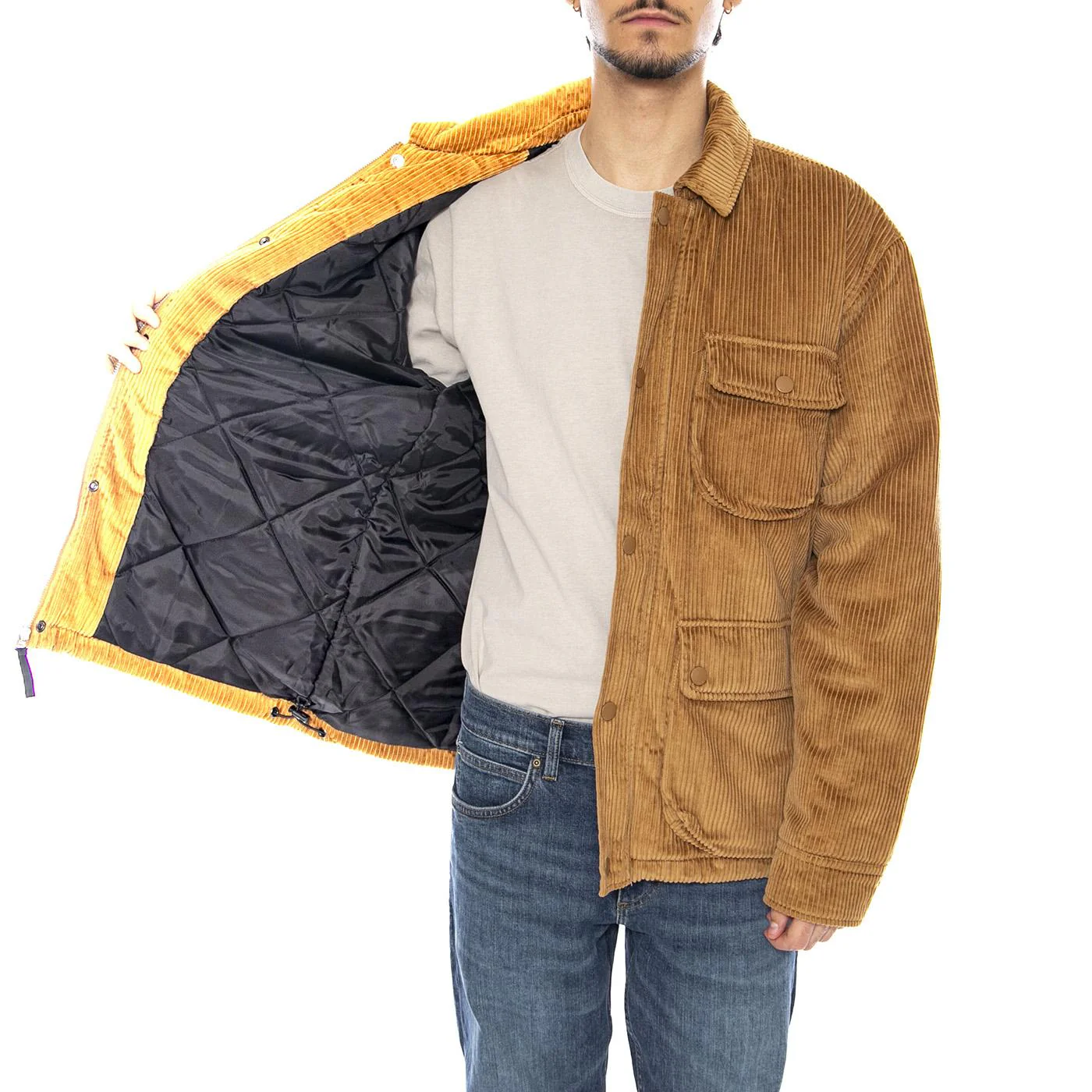 Larson Jacket Brown - Men's Brown Jacket Men OBEY - Image 4