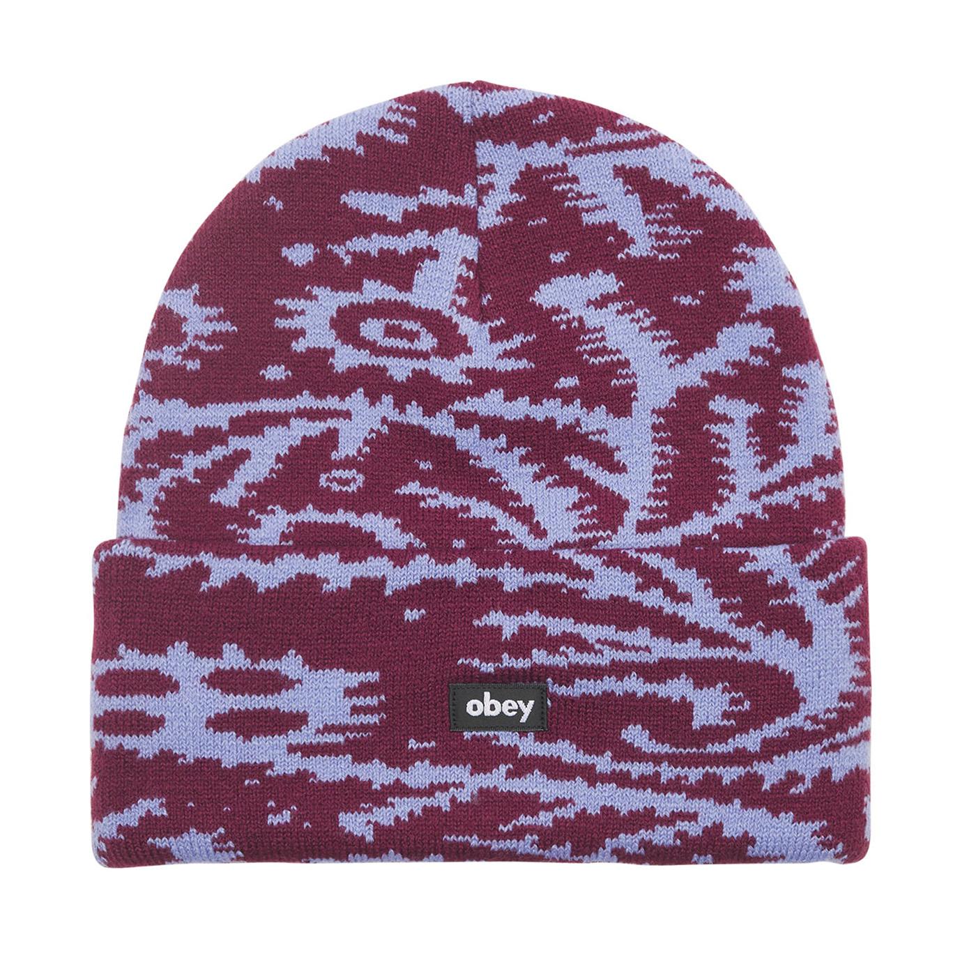 Magnolia Beanie Beetroot / Multi - OBEY Men's Multicolored Knit Hat