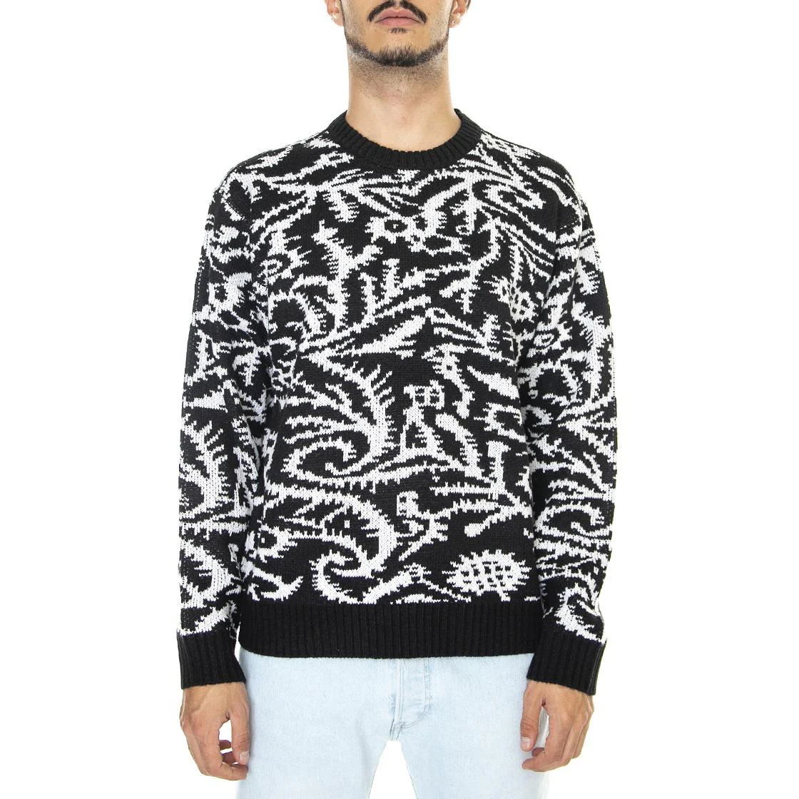 Mens Magnolia Crew Sweater Black / Multi - Image 2