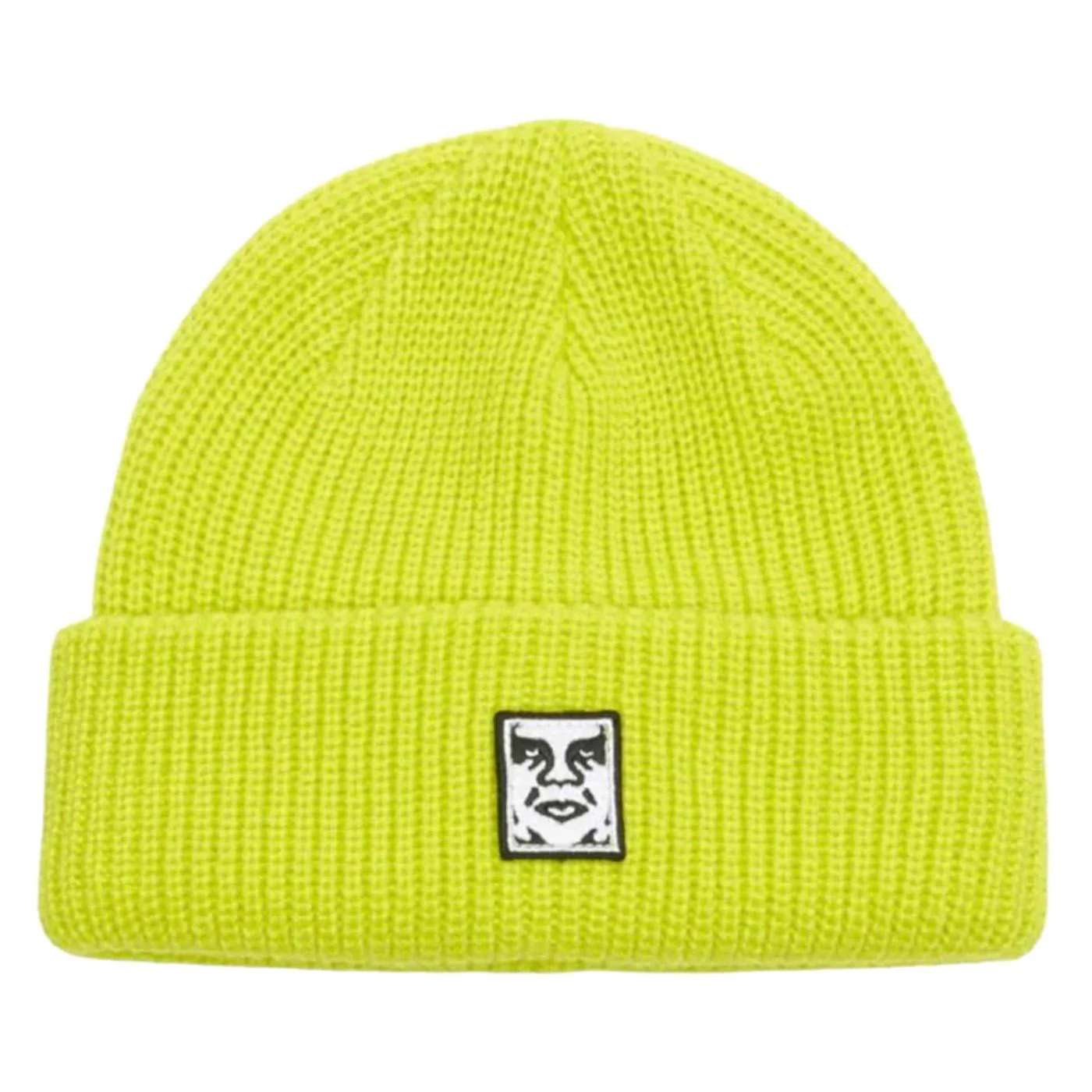 Mid Icon Patch Cuff Beanie Evening Primrose - Yellow Knit Hat OBEY ACCESSORIES