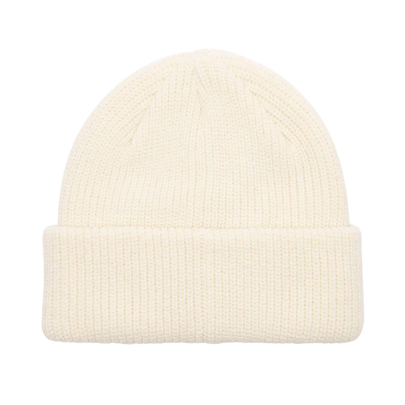 Mid Icon Patch Cuff Beanie Unbleached - WHITE Knit Hat OBEY ACCESSORIES - Image 2