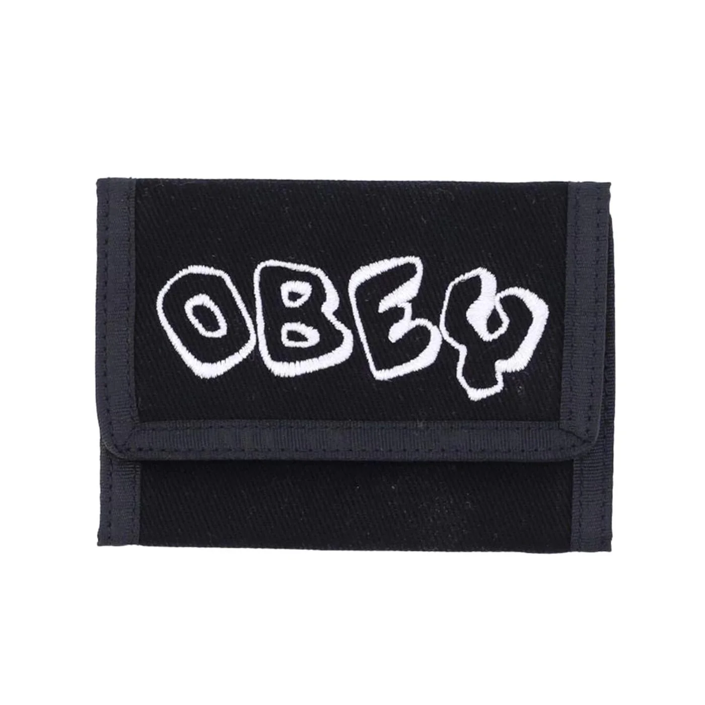 Obery Block Tri Fold Wallet - Men's Black Wallet OBEY
