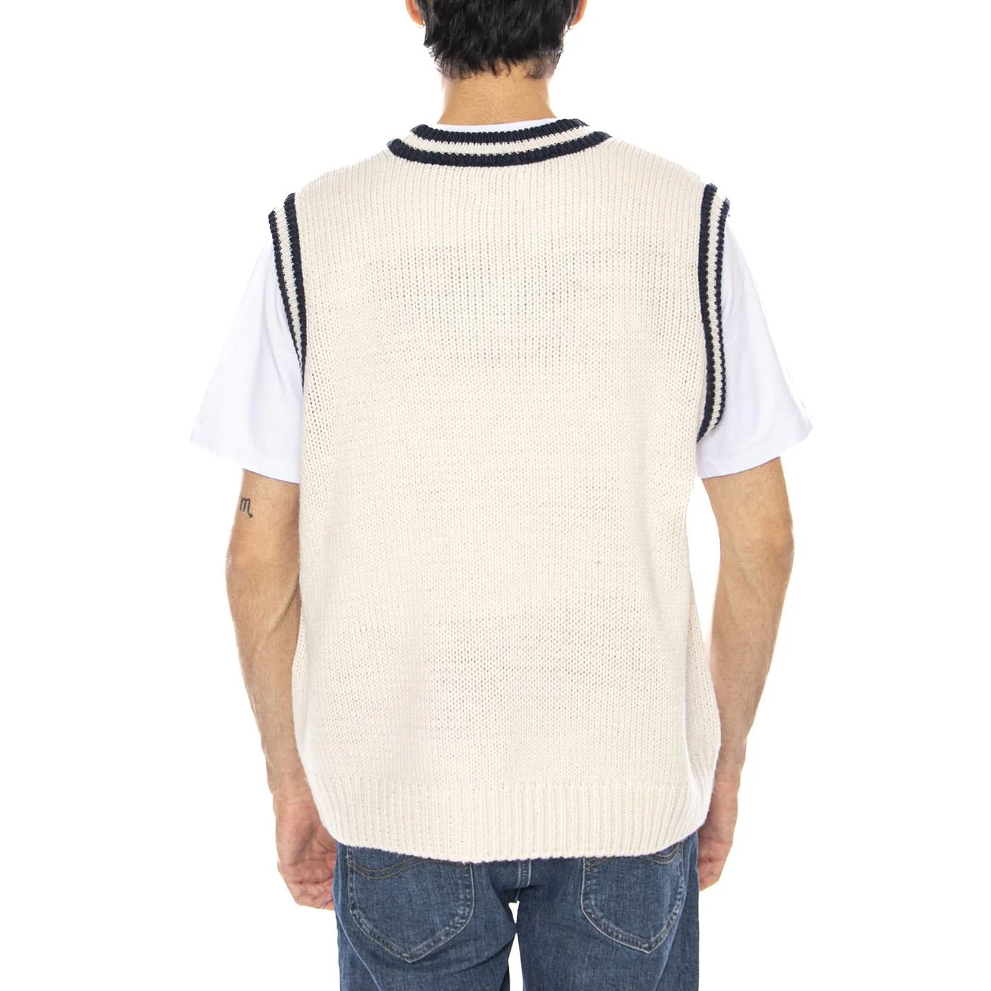 Obey Alden Sweater Vest White - Men's White Vest OBEY - Image 3