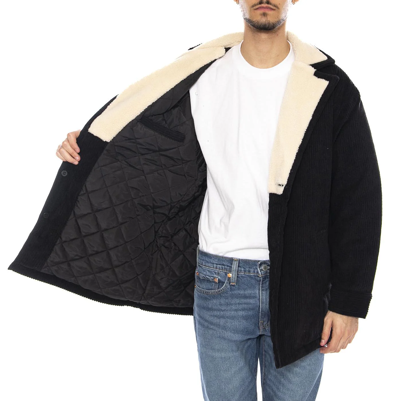 Obey Becker Coat Black -- Men's Black Coat OBEY - Image 4