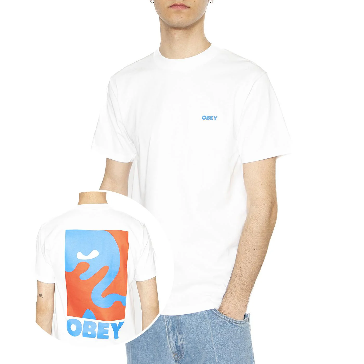 Obey Cropped Icon Tee White