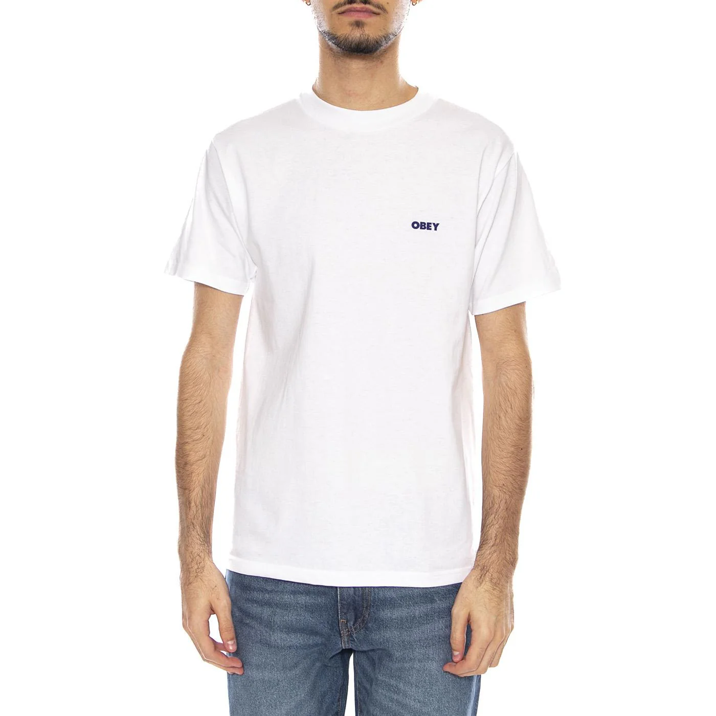 Obey Disinformation Resistance Tee -- White Men's Crew Neck T-Shirt OBEY - Image 2