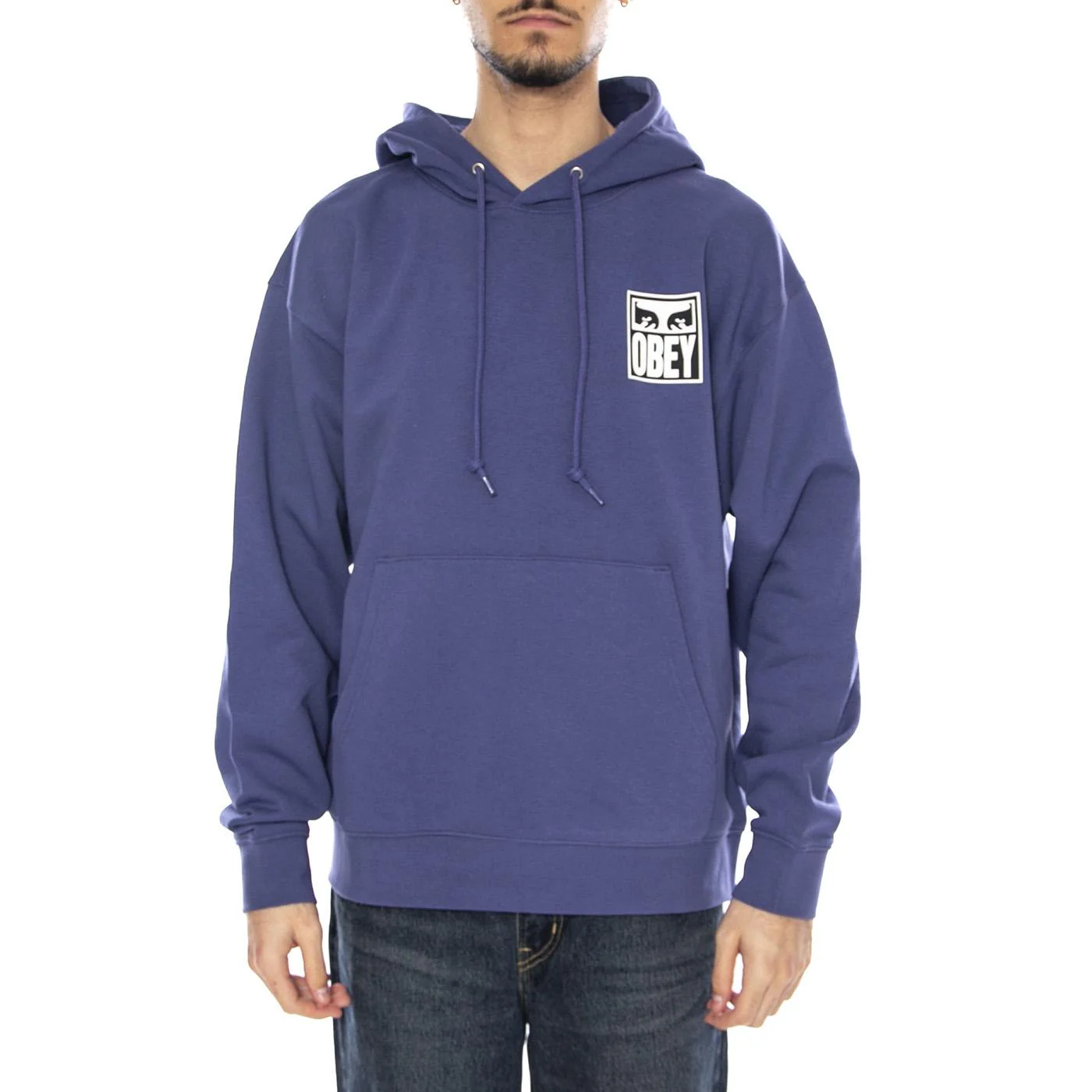 Obey Eyes Icon 2 Fleece -- Men's Skipper Blue Sweatshirt OBEY - Image 2