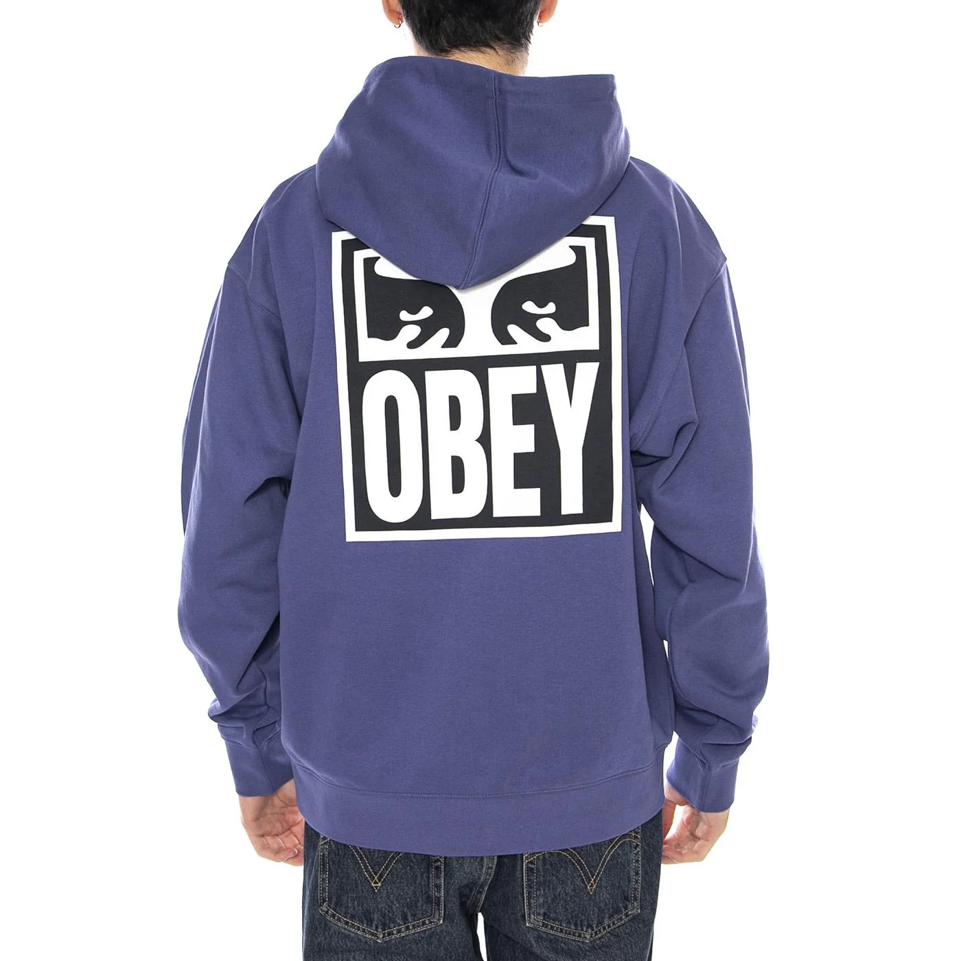 Obey Eyes Icon 2 Fleece -- Men's Skipper Blue Sweatshirt OBEY - Image 3