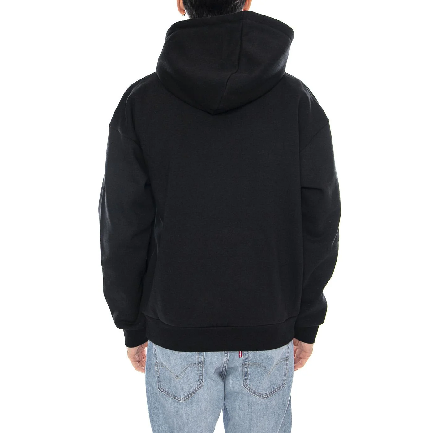 Obey Felt Extra Heavy Hood Fleece -- Black Men's Sweatshirt OBEY - Image 3