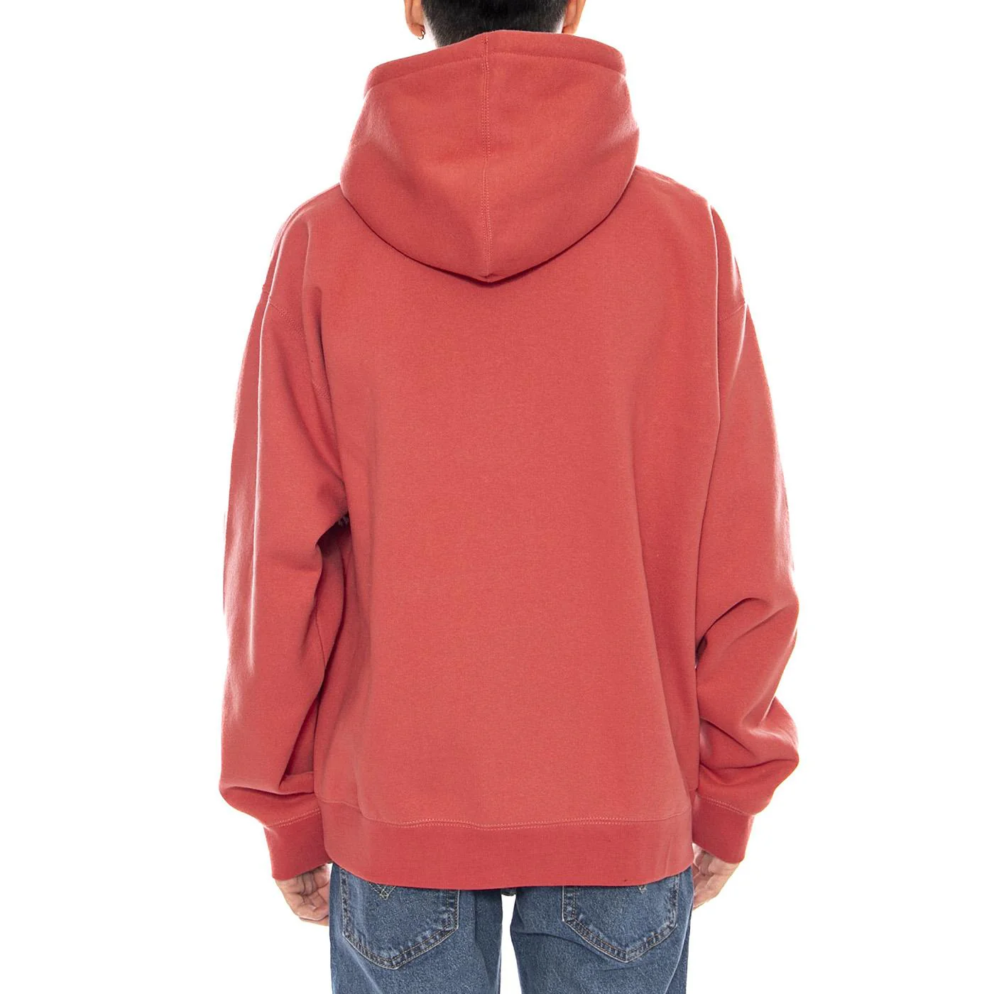 Obey Half Icon Fleece Mineral Red -- Men's Red Hoodie OBEY - Image 3