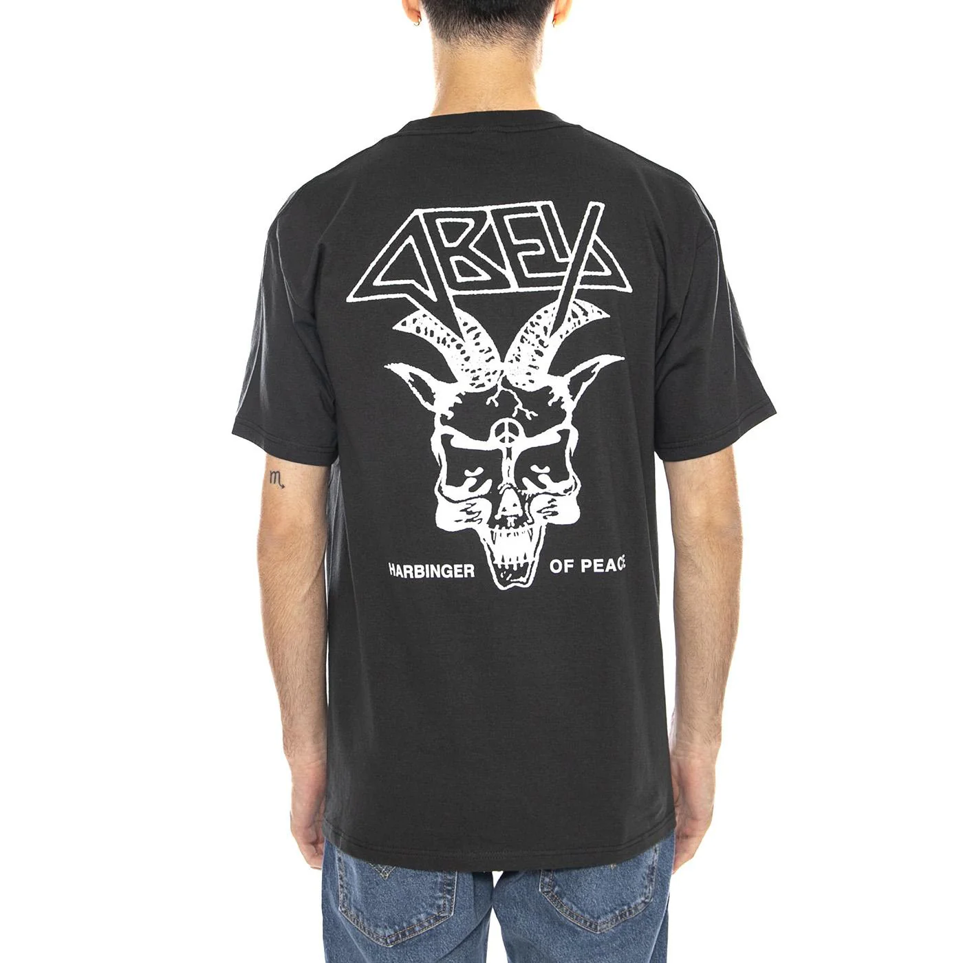 Obey Harbinger of Peace Tee -- Men's Crew Neck T-Shirt Black Men OBEY - Image 3