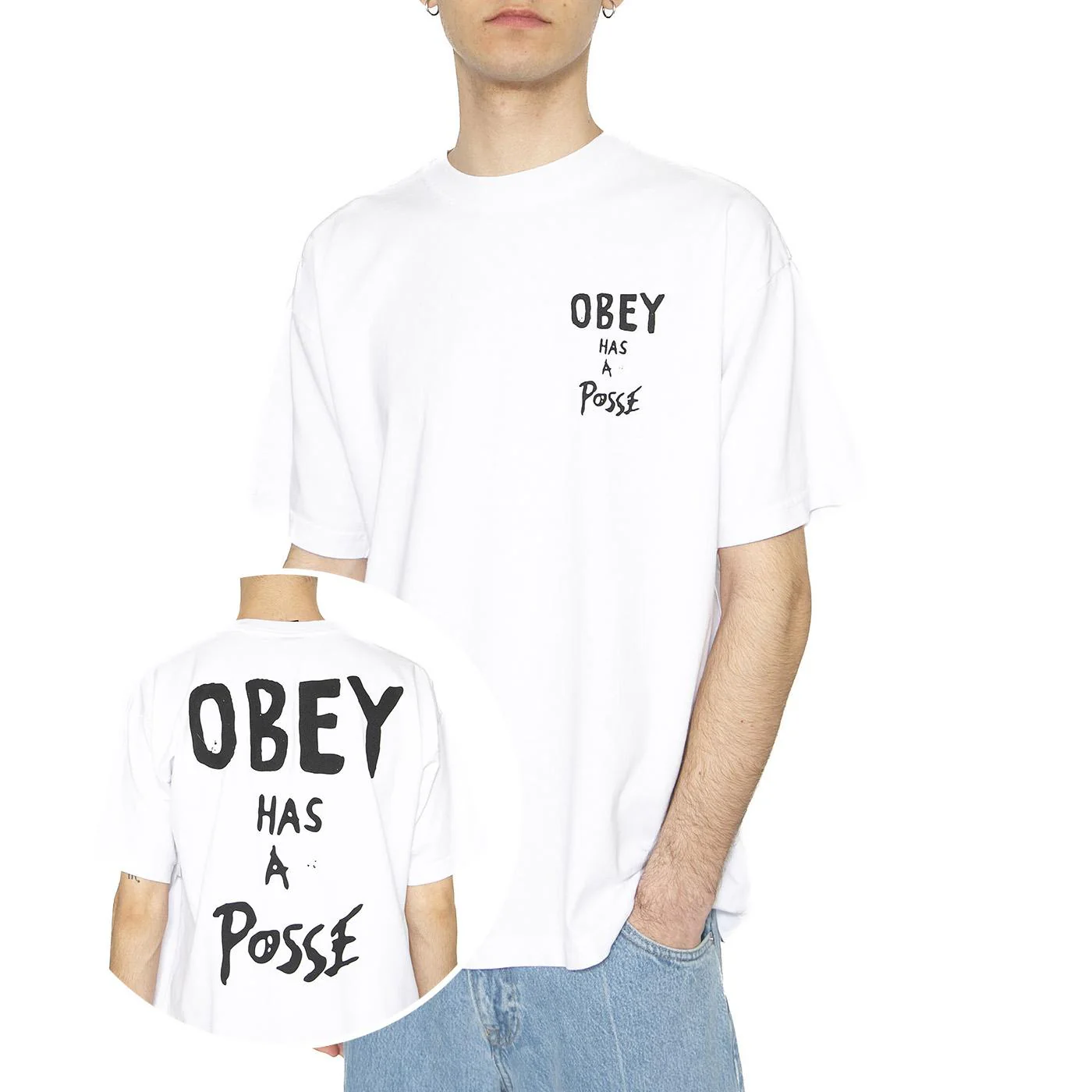 Obey Has A Posse Tee White