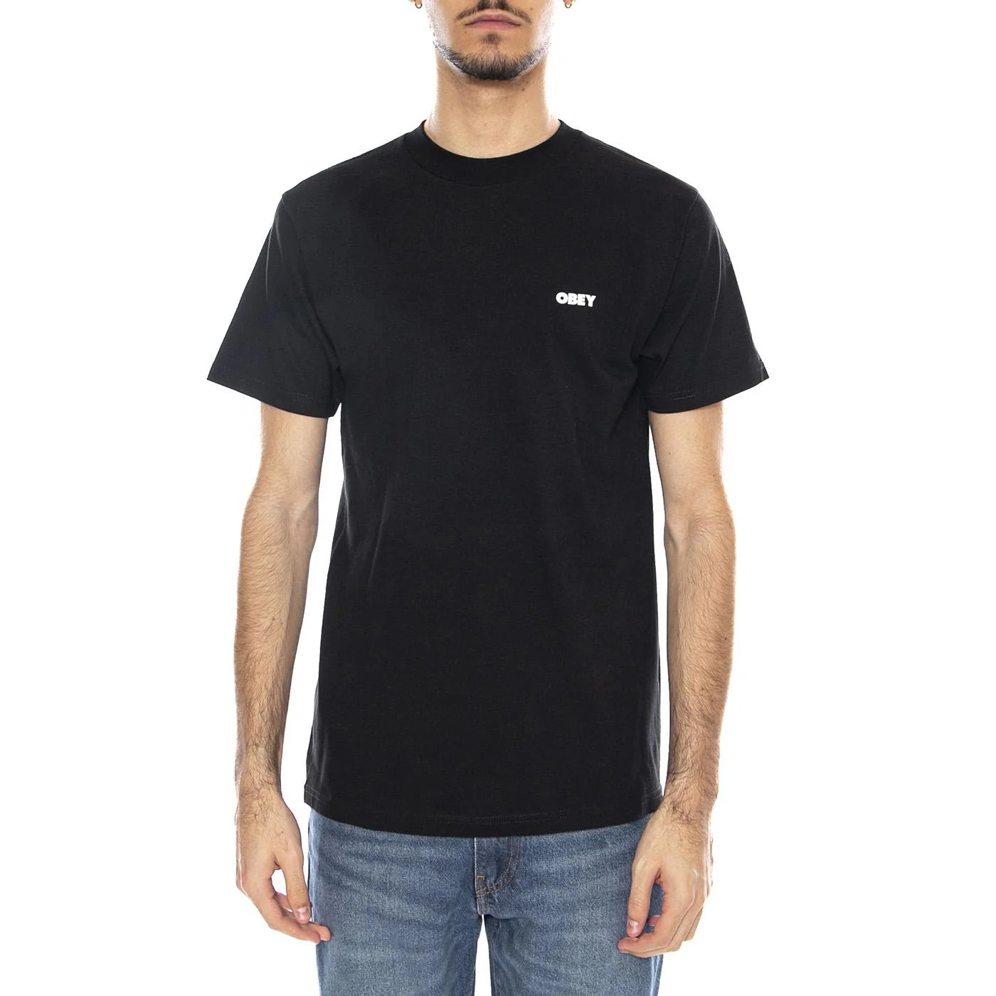 OBEY High Quality Amplification Tee -- Men's Crew Neck T-Shirt Black Men OBEY - Image 2