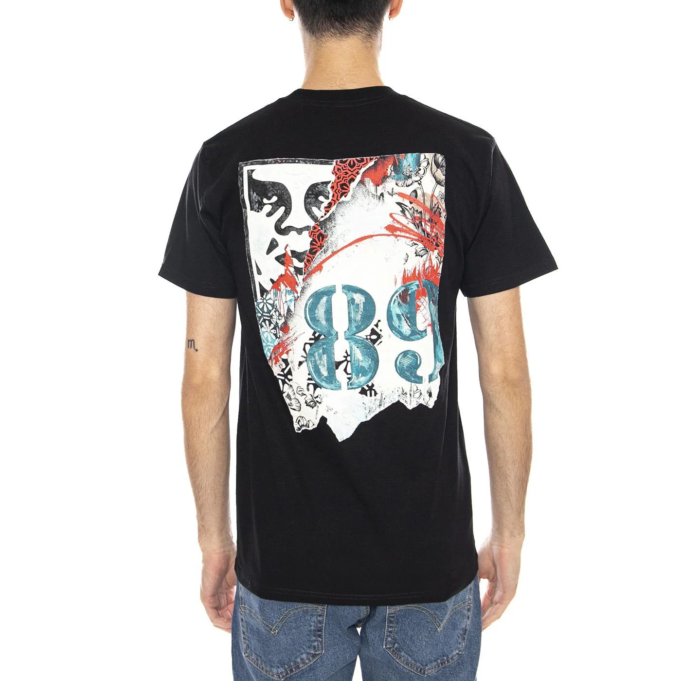 OBEY High Quality Amplification Tee -- Men's Crew Neck T-Shirt Black Men OBEY - Image 3