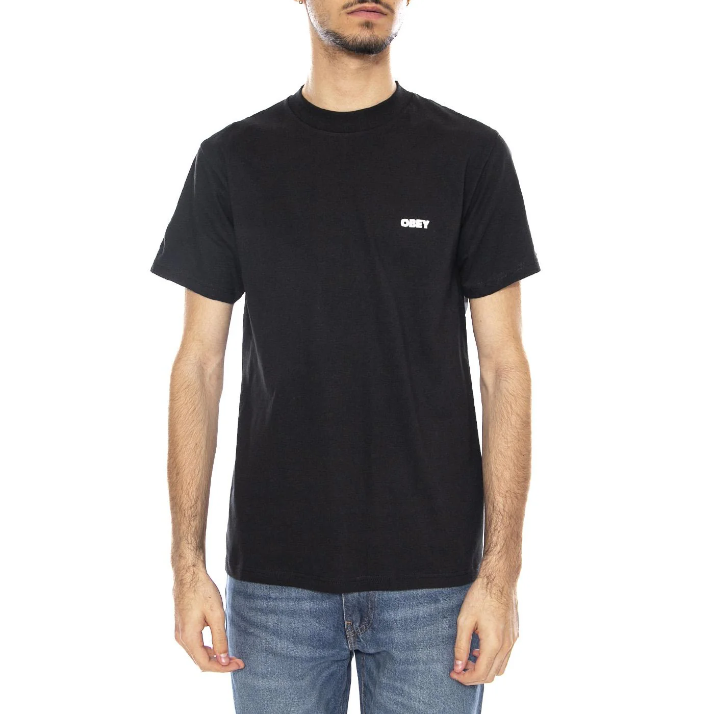 Obey Make Art Not War Tee -- Men's Black Crew Neck T-Shirt OBEY - Image 2
