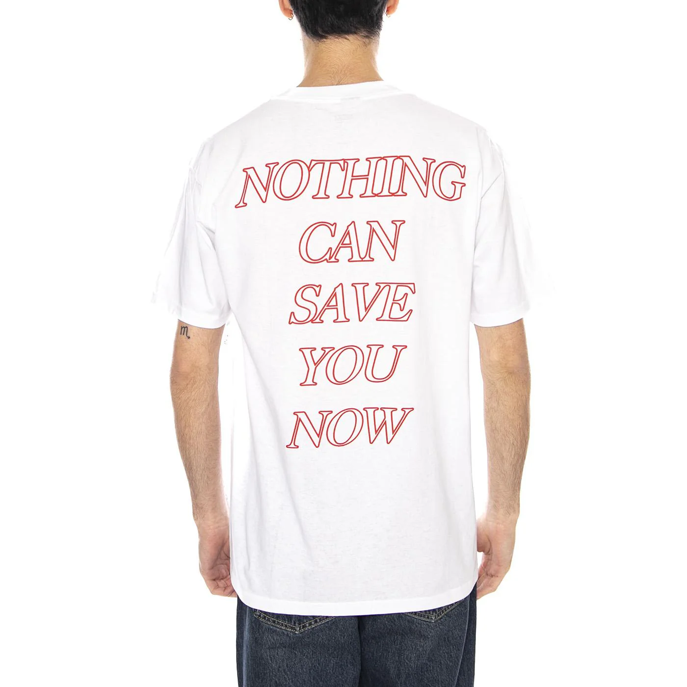 Obey Nothing Can Save You T-Shirt -- Men's White T-Shirt OBEY - Image 3