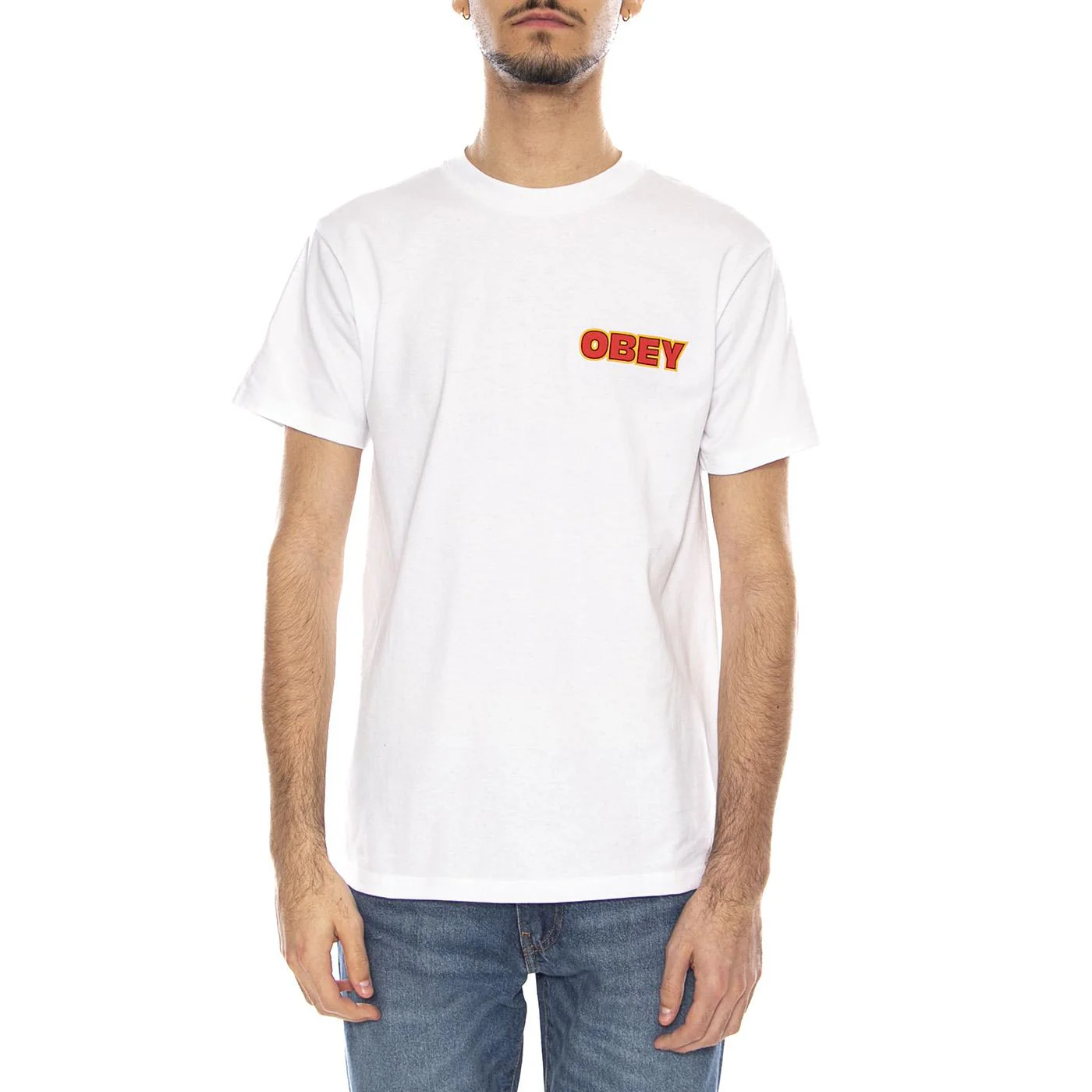Obey Star Tee -- Men's Crew Neck T-Shirt White Men OBEY - Image 2