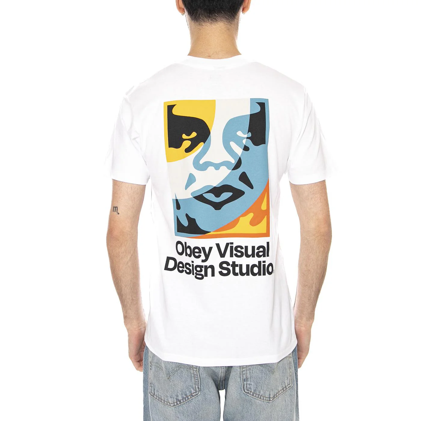 OBEY VISUAL DESIGN STUDIO TEE - Maglietta Girocollo Uomo Bianca Uomo OBEY - Image 3