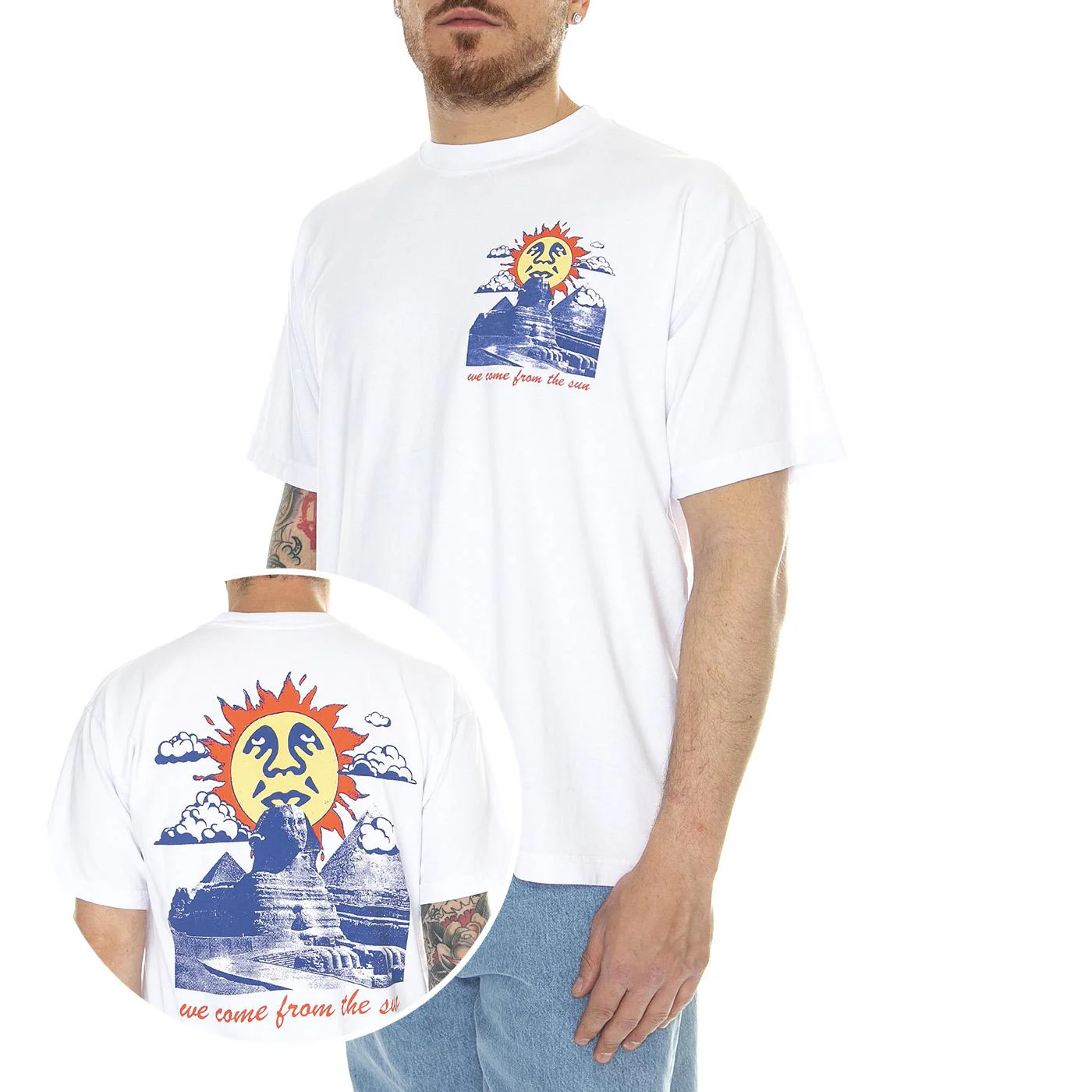 Obey We Come From The Sun Heavyweight Classic Box Tee White