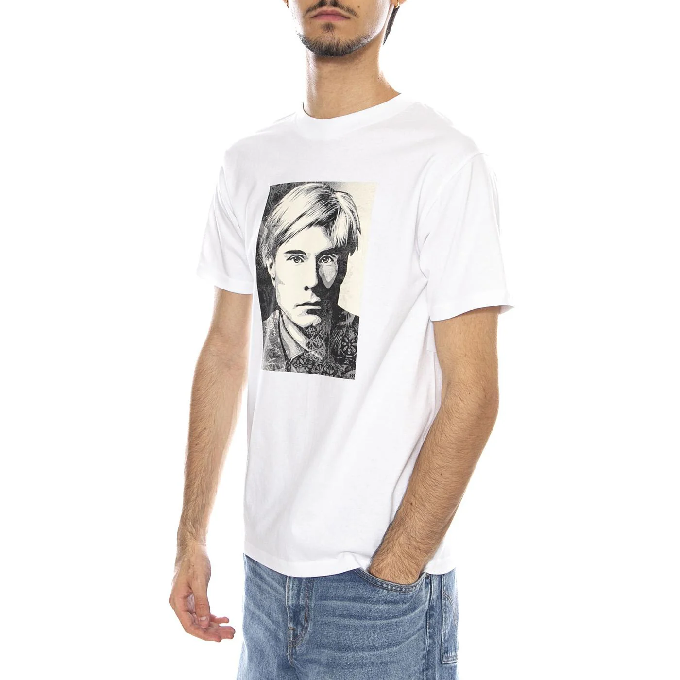 Obey Worhole Tee White - Men's Crew Neck T-Shirt White OBEY