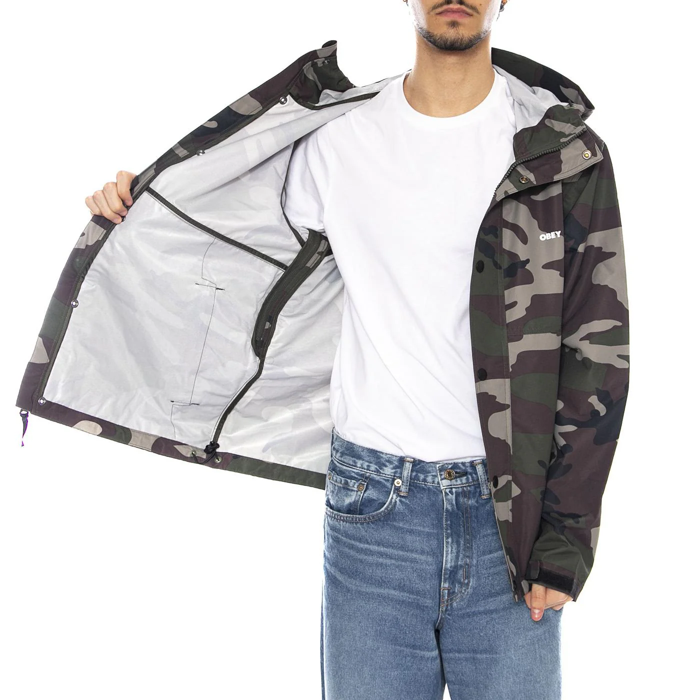 Order Jacket Field Camo - Men's Camo Hooded Jacket OBEY - Image 4