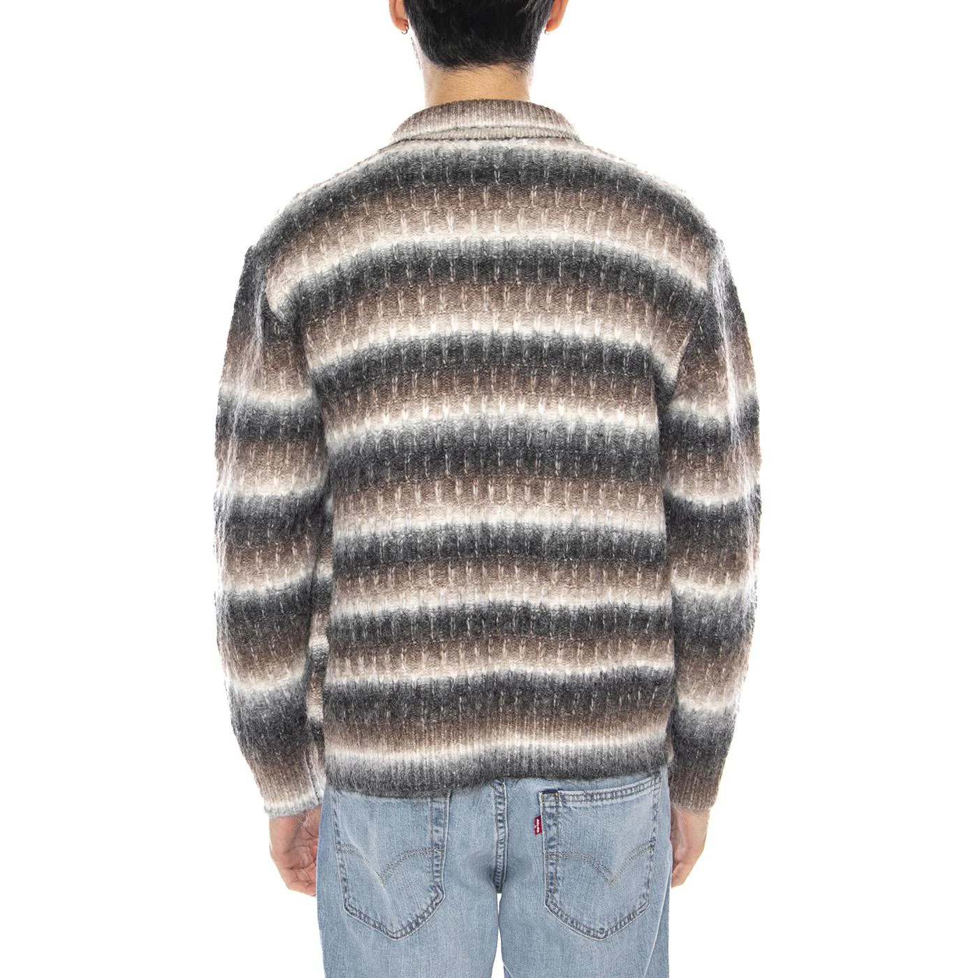 Reggie Zip Up Cardigan -- Men's Cardigan Black Multi Men OBEY - Image 3