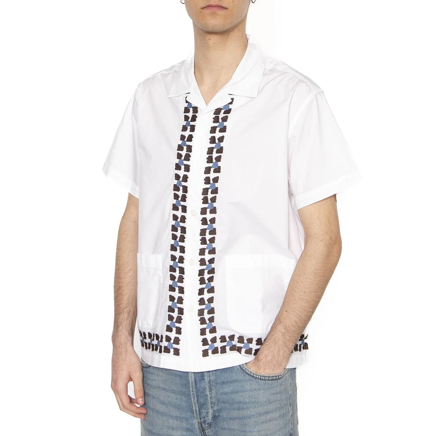 Ruben Woven SS White Multi