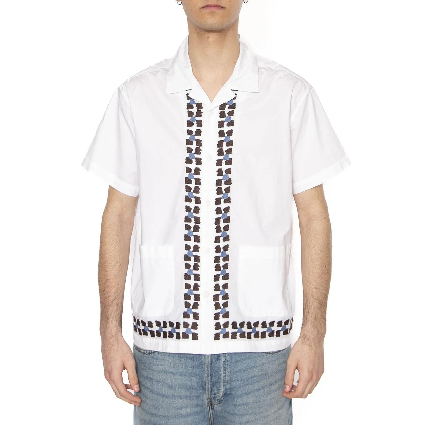 Ruben Woven SS White Multi - Image 2