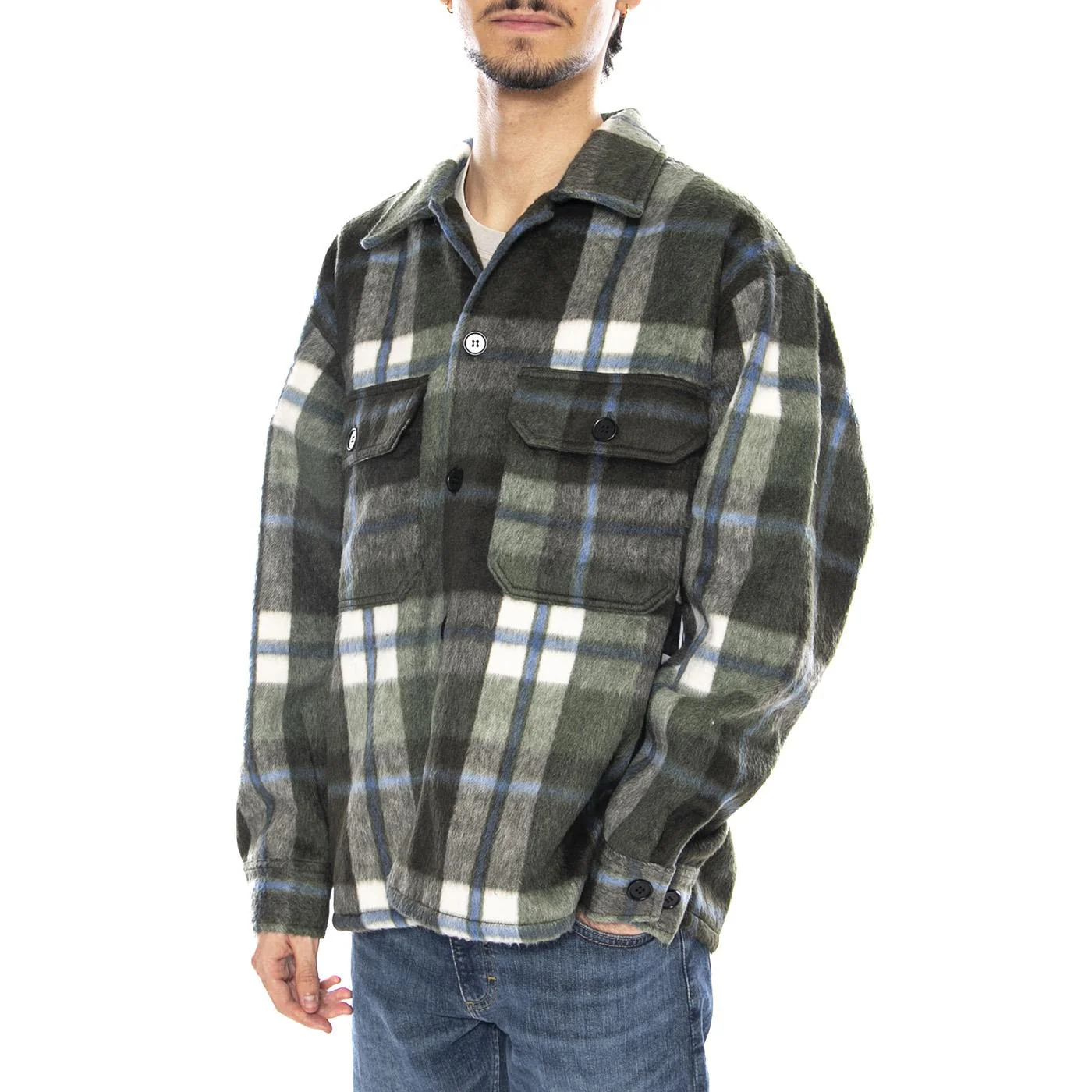 Stanton Shirt Jacket Checks Multicolor - Men's Multicolor Jacket OBEY
