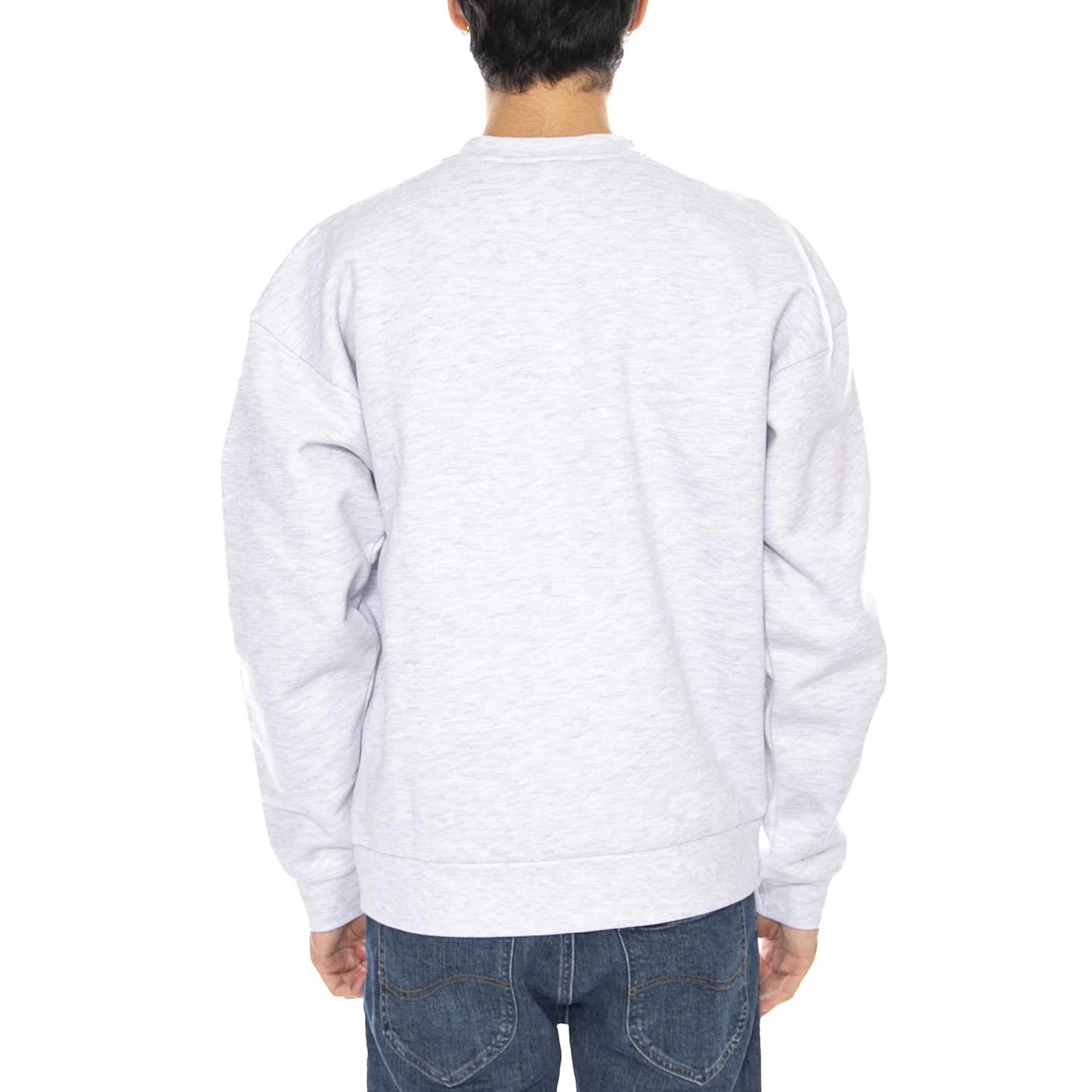Studios Stamp Extra Heavy Crew Fleece Light Grey - Men's Crewneck Sweatshirt Grey Men OBEY - Image 3