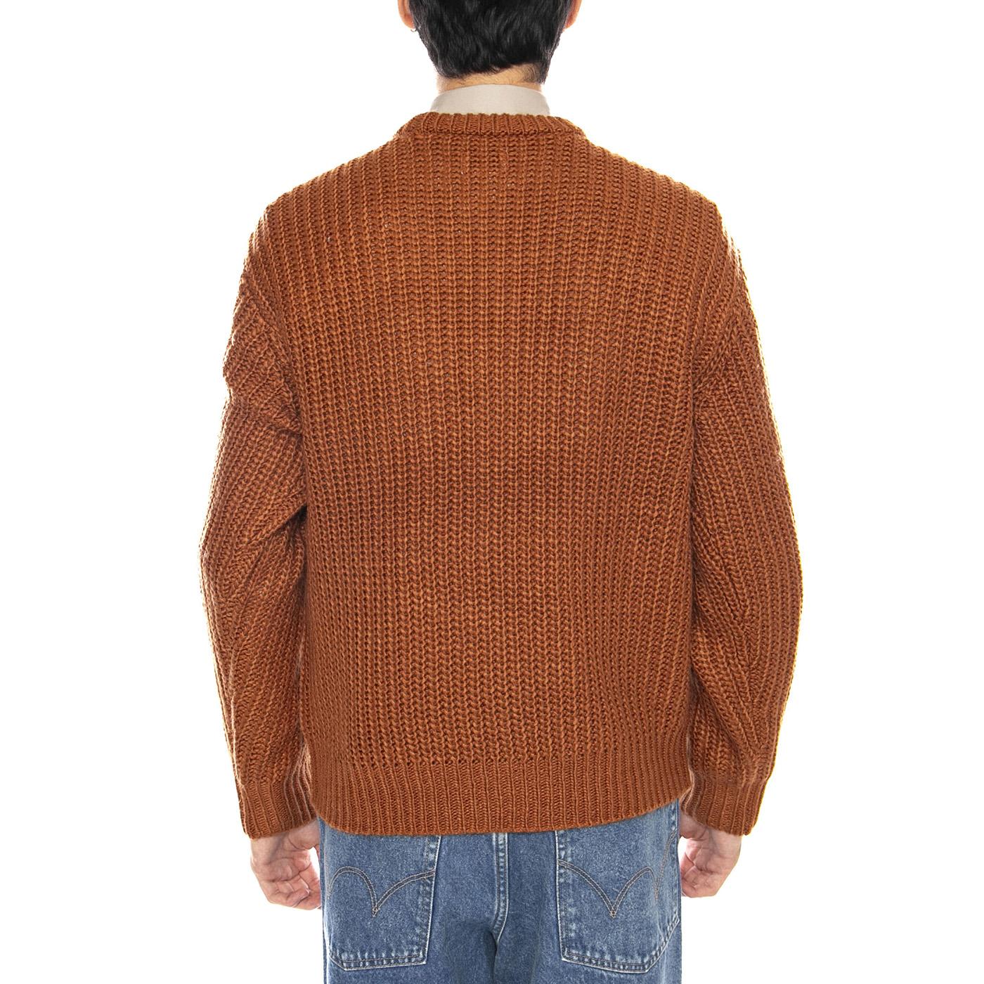 Theo Sweater Chetsnut Brown - Men's Crew Neck Sweater Brown Men OBEY - Image 3