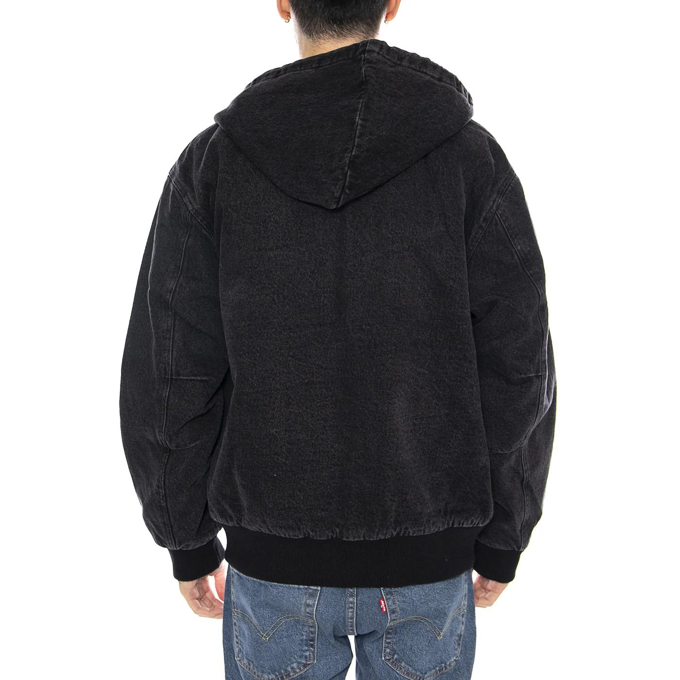 Wiltern Zip Up Hood Jacket -- Black Men's Hoodie OBEY - Image 3