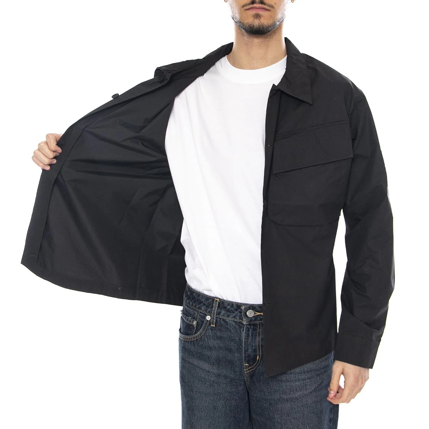 Force Overshirt Black - Men's Black Jacket OFF GRID - Image 4