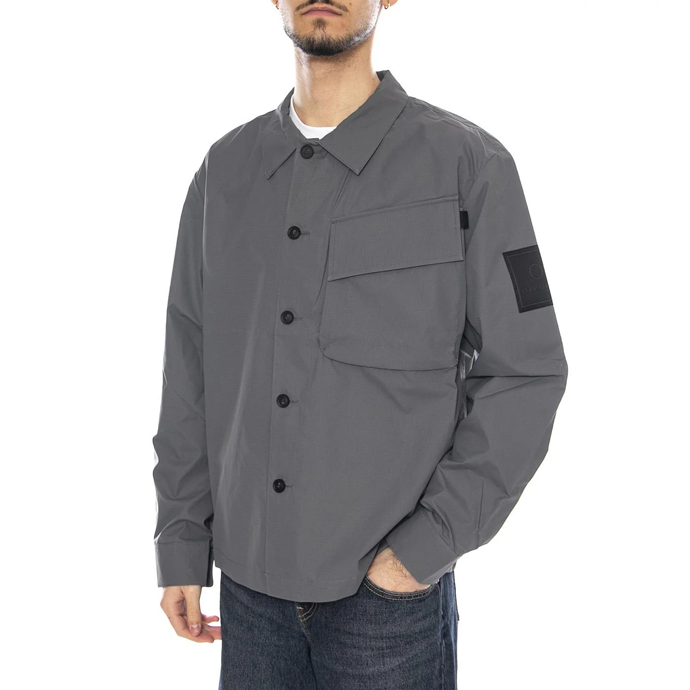 Force Overshirt Grey Stone - Men's Jacket Grey Men OFF GRID