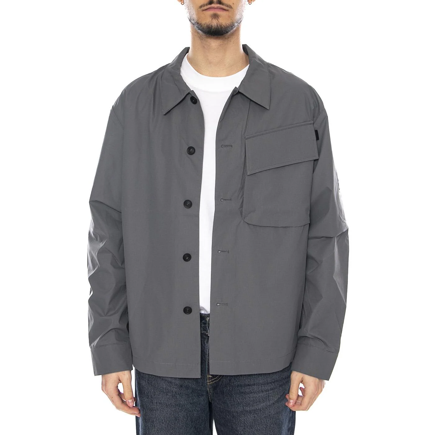 Force Overshirt Grey Stone - Men's Jacket Grey Men OFF GRID - Image 2