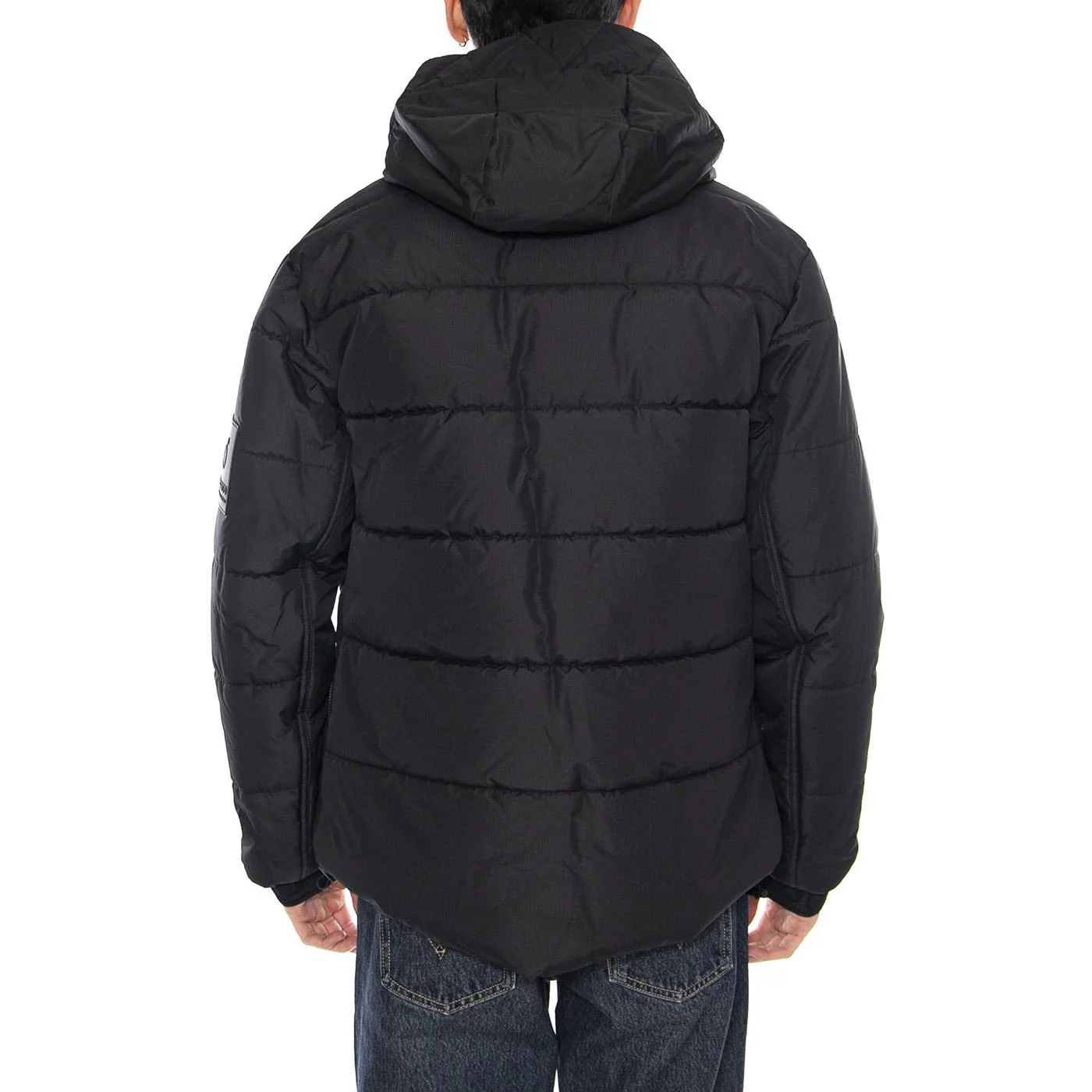 Muster Padding Jacket Black - Men's Hooded Jacket Black Men OFF GRID - Image 3