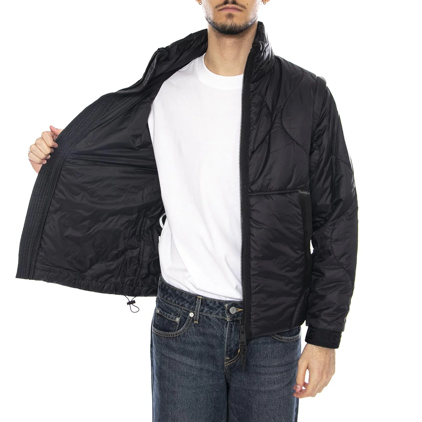 Two Padding Jacket Black - Men's Black Down Jacket OFF GRID - Image 4