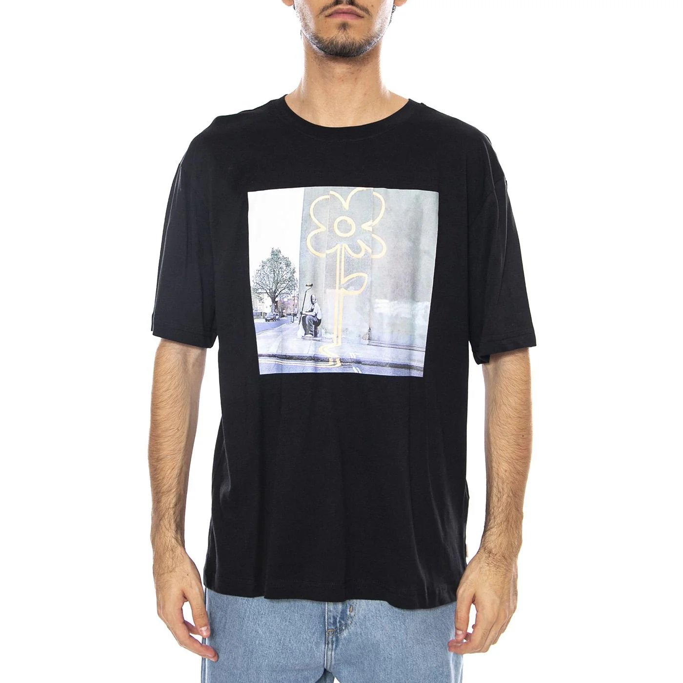 Banksy Ss Rlx Tee Black Road - ONLY & SONS Men's Crew Neck T-Shirt - Image 2