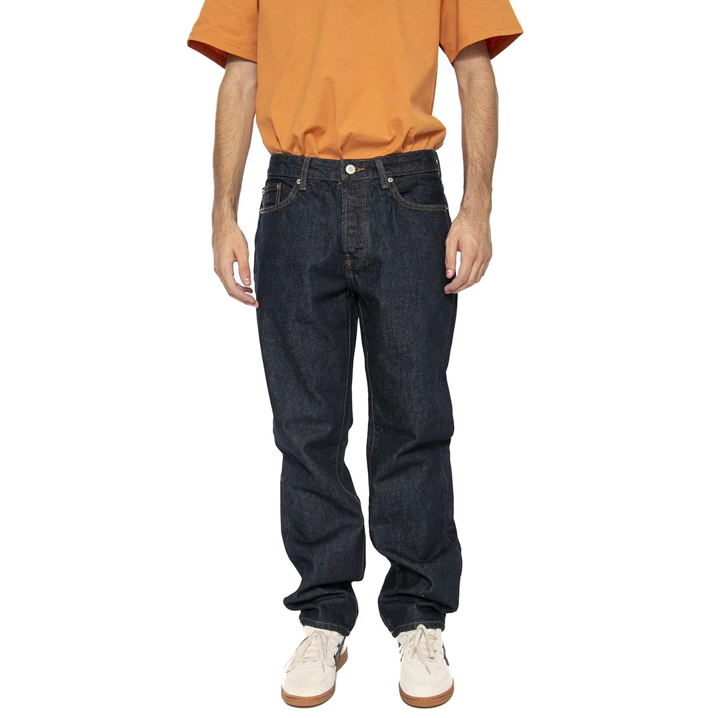 Edge Straight Rinse 4942 Tai Denim Noos Dark Blue Denim - Image 3