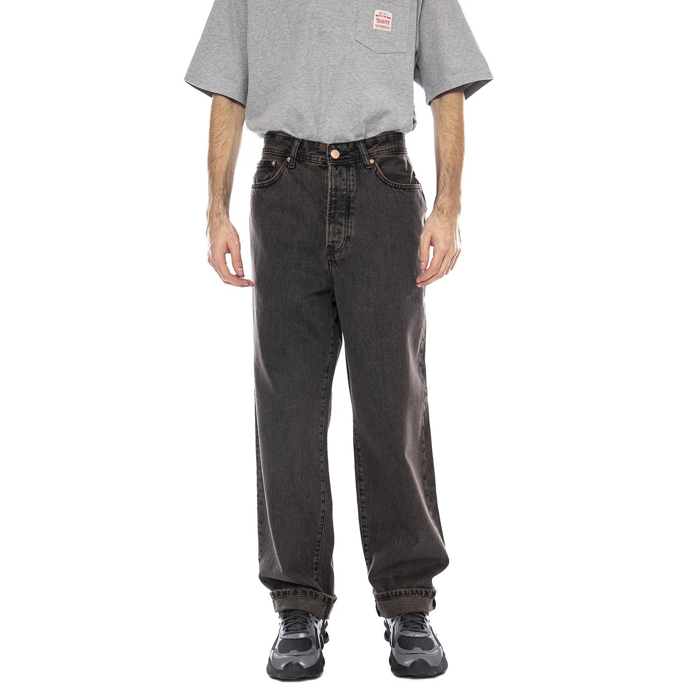 Fade Loose Brown 6813 TAI DNM -- Men's Pants Brown Stone Brown Men ONLY & SONS - Image 2